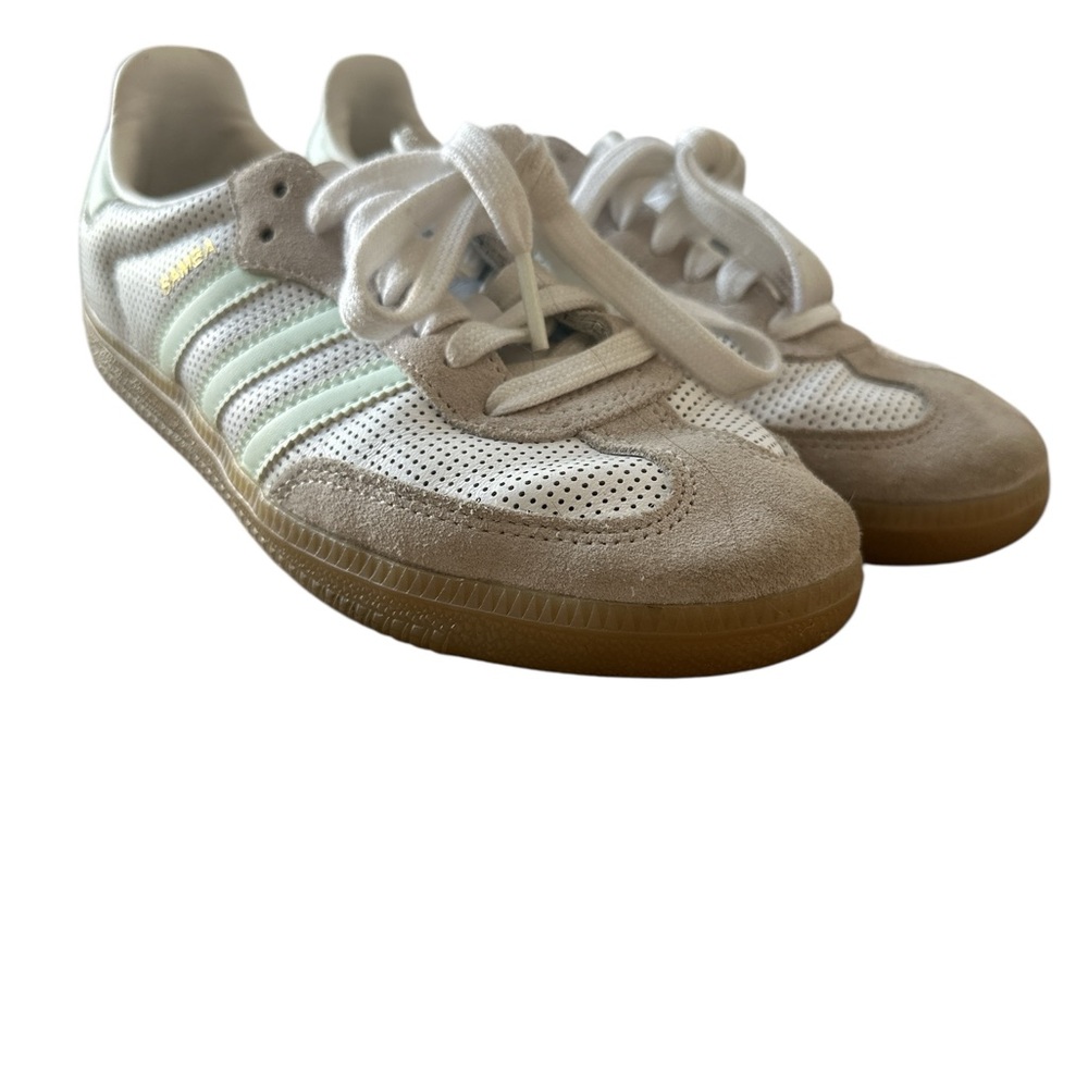 Adidas Samba OG Sneakers in White and Mint - Picture 7 of 9
